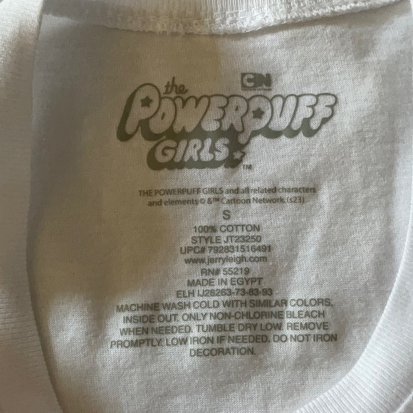 The powerpull Girls cartoon t-chirt juniors‎ white size S - Picture 3 of 5